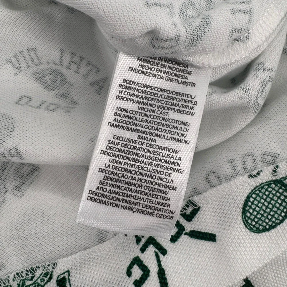 Polo Ralph Lauren Polo Shirt Mens 3XLT White Green Tennis Graphic Print New